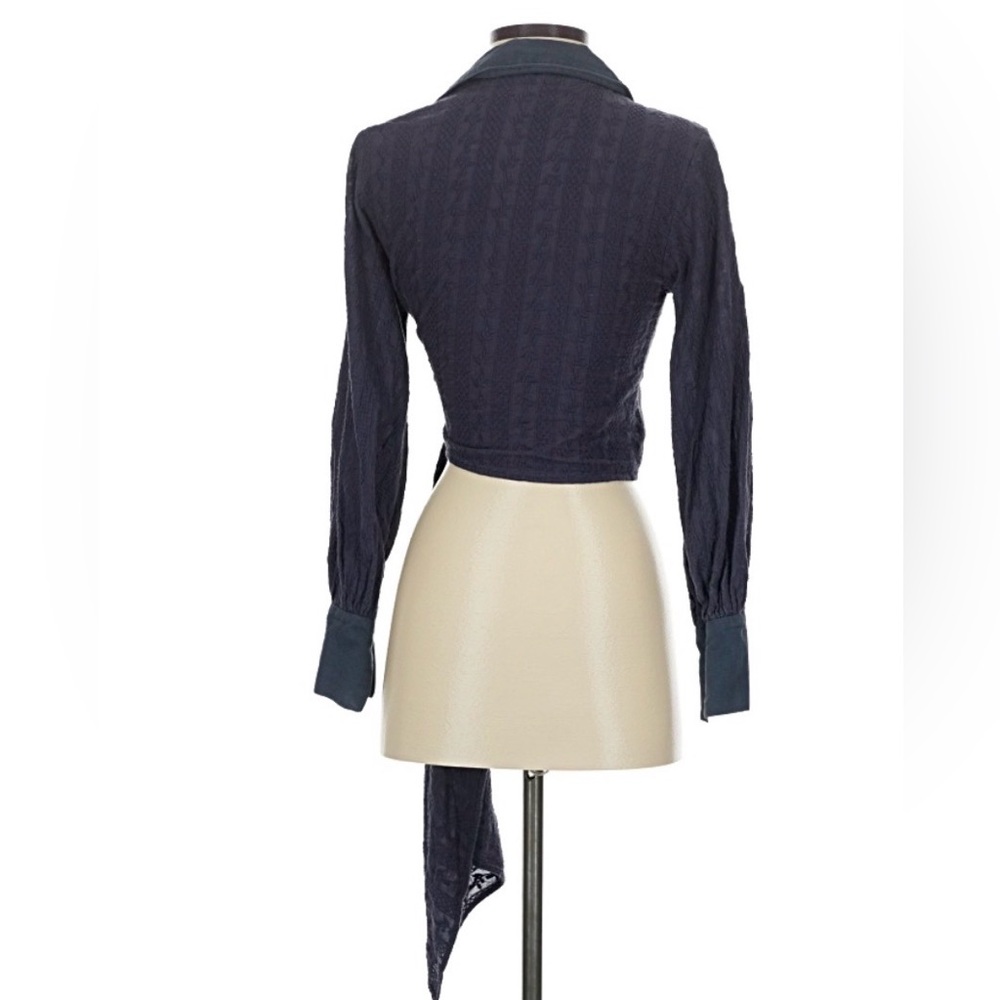 Elliatt Deep Blue Wrap Blouse - Picture 4 of 4